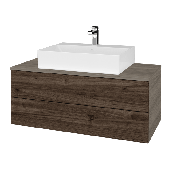 Kúpeľňová skrinka MODULE SZZ2 100 umývadlo Kube - D03 Cafe - D25 Teak - Nie