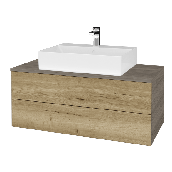 Kúpeľňová skrinka MODULE SZZ2 100 umývadlo Kube - D03 Cafe - D26 Ontario - Nie