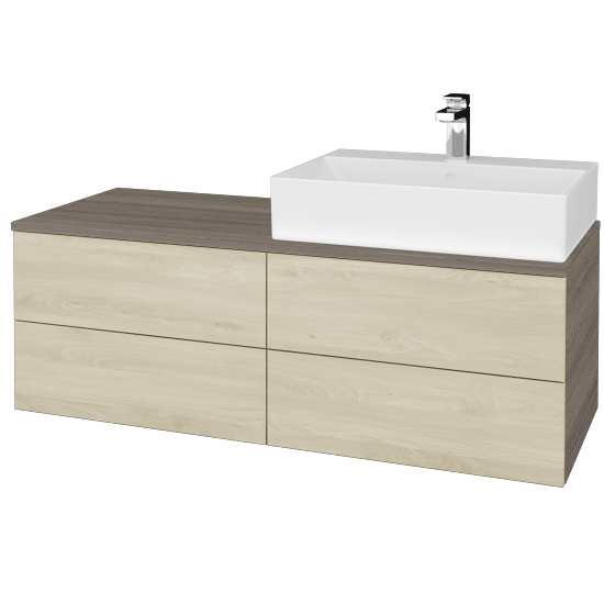 Kúpeľňová skrinka MODULE SZZ4 120 umývadlo Kube - D03 Cafe - D24 Ohio - Levé - Nie