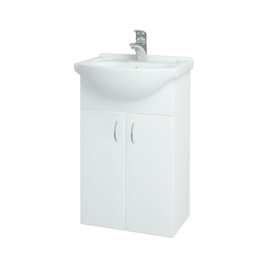 Kúpeľňová skriňa PLUTO SZD2 50  - N01 Biela lesk - N01 Biela lesk