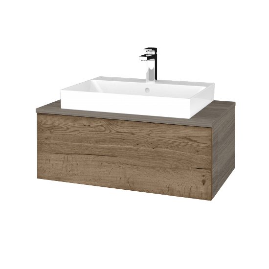 Kúpeľňová skrinka MODULE SZZ1 80 umývadlo Glance - D03 Cafe - D21 Tobacco - Nie