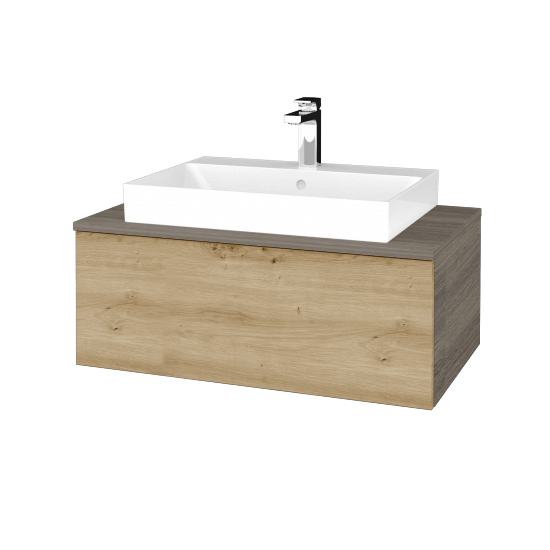 Kúpeľňová skrinka MODULE SZZ1 80 umývadlo Glance - D03 Cafe - D22 Karamel - Nie