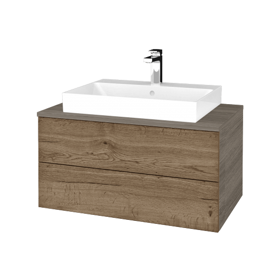 Kúpeľňová skrinka MODULE SZZ2 80 umývadlo Glance - D03 Cafe - D21 Tobacco - Nie