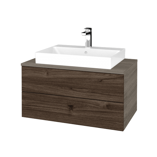 Kúpeľňová skrinka MODULE SZZ2 80 umývadlo Glance - D03 Cafe - D25 Teak - Nie