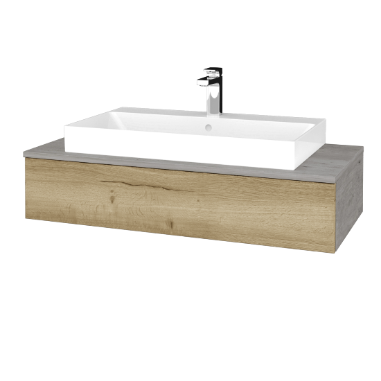 Kúpeľňová skrinka MODULE SZZ 100 umývadlo Glance - D01 Betón - D26 Ontario - Nie