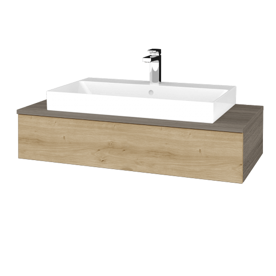 Kúpeľňová skrinka MODULE SZZ 100 umývadlo Glance - D03 Cafe - D22 Karamel - Nie