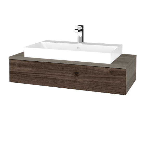 Kúpeľňová skrinka MODULE SZZ 100 umývadlo Glance - D03 Cafe - D25 Teak - Nie