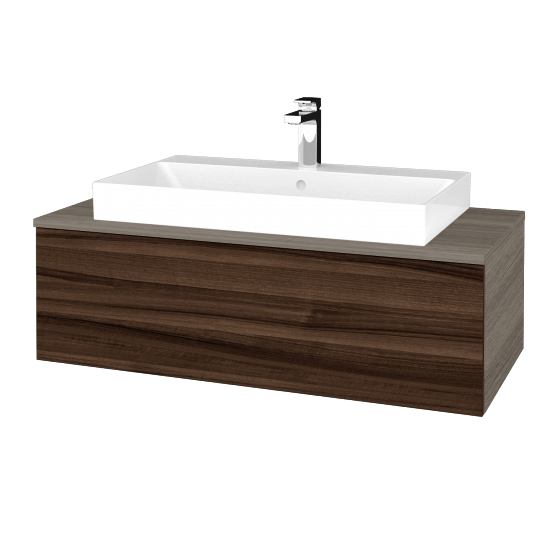 Kúpeľňová skrinka MODULE SZZ1 100 umývadlo Glance - D03 Cafe - D06 Orech - Nie