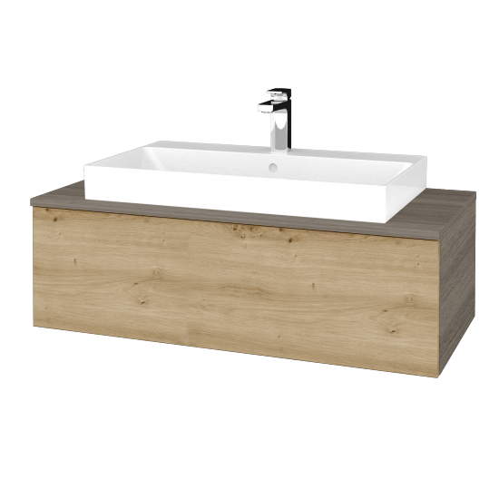 Kúpeľňová skrinka MODULE SZZ1 100 umývadlo Glance - D03 Cafe - D22 Karamel - Nie