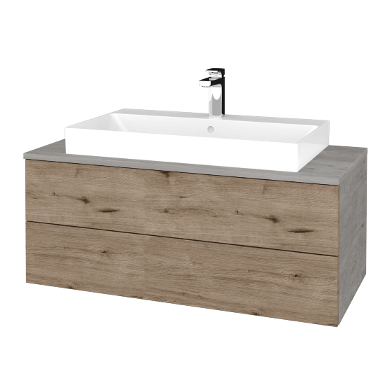 Kúpeľňová skrinka MODULE SZZ2 100 umývadlo Glance - D01 Betón - D23 Herkules - Nie