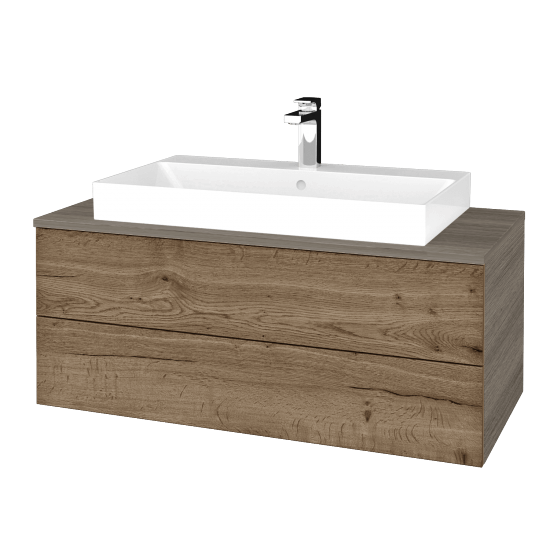 Kúpeľňová skrinka MODULE SZZ2 100 umývadlo Glance - D03 Cafe - D21 Tobacco - Nie