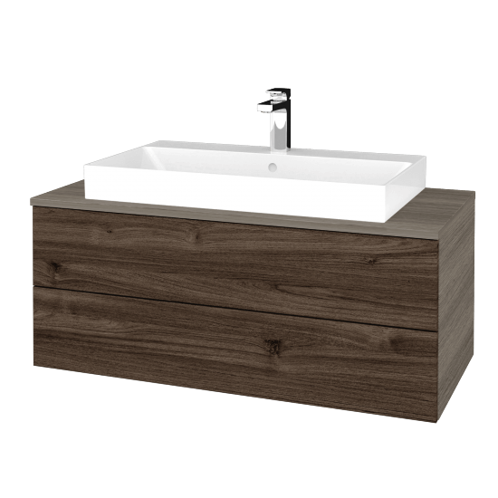 Kúpeľňová skrinka MODULE SZZ2 100 umývadlo Glance - D03 Cafe - D25 Teak - Nie