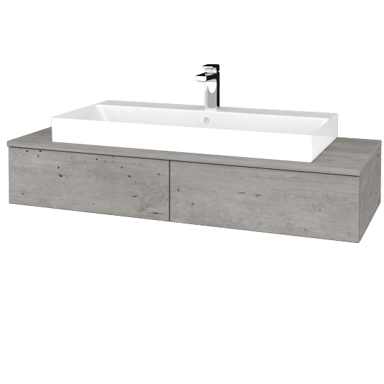 Kúpeľňová skrinka MODULE SZZ2 120 umývadlo Glance - D01 Betón - D01 Betón