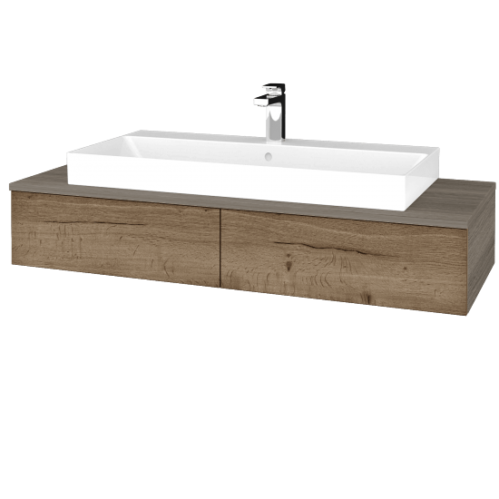 Kúpeľňová skrinka MODULE SZZ2 120 umývadlo Glance - D03 Cafe - D21 Tobacco - Nie