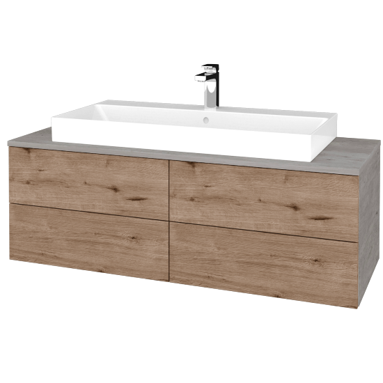 Kúpeľňová skrinka MODULE SZZ4 120 umývadlo Glance - D01 Betón - D23 Herkules - Nie