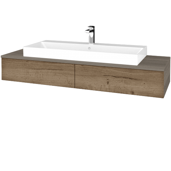 Kúpeľňová skrinka MODULE SZZ2 140 umývadlo Glance - D03 Cafe - D21 Tobacco - Nie