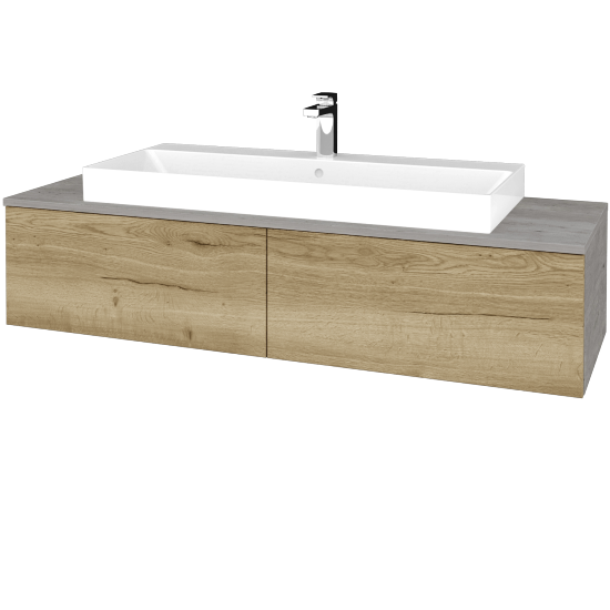 Kúpeľňová skrinka MODULE SZZ12 140 umývadlo Glance - D01 Betón - D26 Ontario - Nie