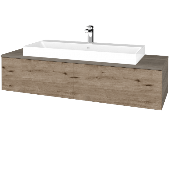 Kúpeľňová skrinka MODULE SZZ12 140 umývadlo Glance - D03 Cafe - D23 Herkules - Nie