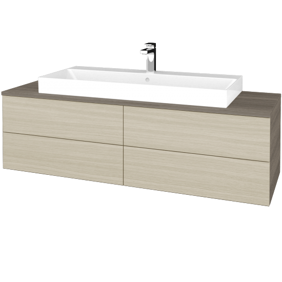 Kúpeľňová skrinka MODULE SZZ4 140 umývadlo Glance - D03 Cafe - D04 Dub - Nie