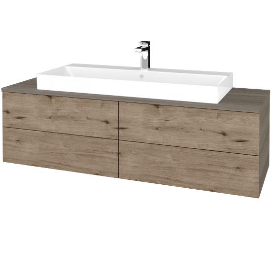 Kúpeľňová skrinka MODULE SZZ4 140 umývadlo Glance - D03 Cafe - D23 Herkules - Nie