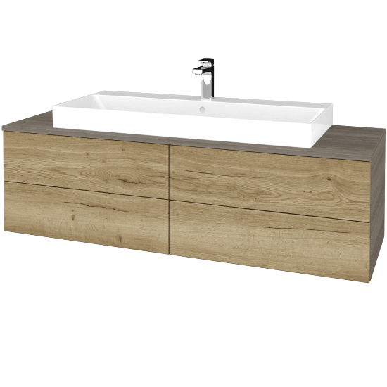 Kúpeľňová skrinka MODULE SZZ4 140 umývadlo Glance - D03 Cafe - D26 Ontario - Nie