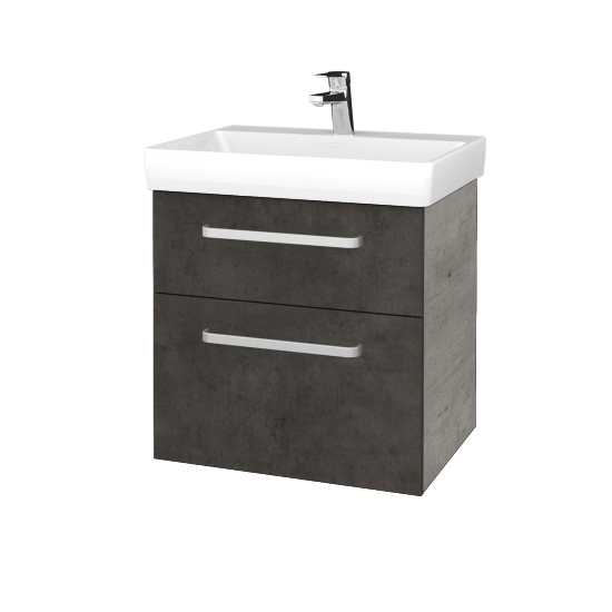 Kúpeľňová skrinka PROJECT SZZ2 60  - D01 Betón - Úchytka T01 - D16 Tmavý betón