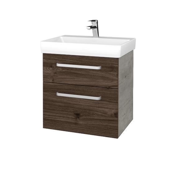 Kúpeľňová skrinka PROJECT SZZ2 60  - D01 Betón - Úchytka T01 - D25 Teak