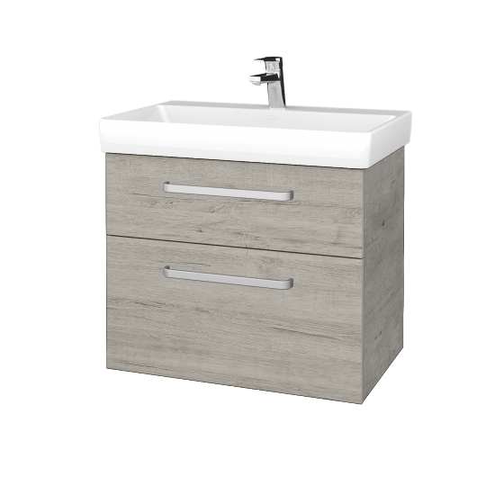 Kúpeľňová skrinka PROJECT SZZ2 70  - D01 Betón - Úchytka T01 - D05 Oregon