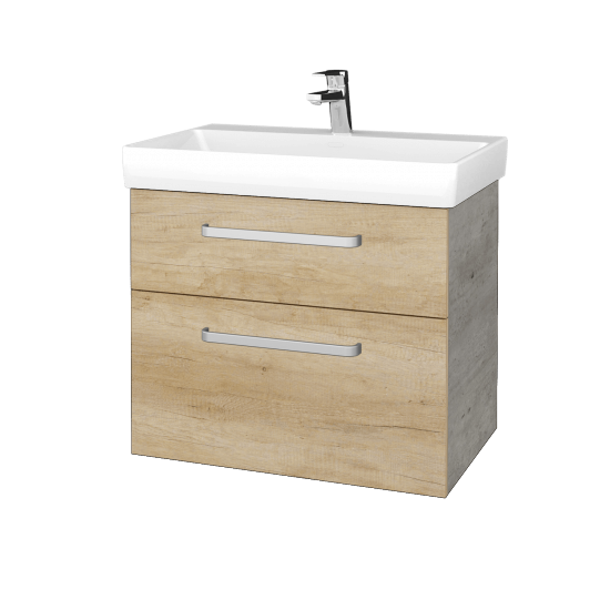 Kúpeľňová skrinka PROJECT SZZ2 70  - D01 Betón - Úchytka T01 - D15 Nebraska