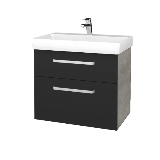 Kúpeľňová skrinka PROJECT SZZ2 70  - D01 Betón - Úchytka T01 - N03 Graphite