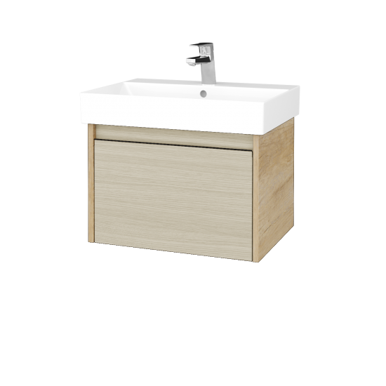 Umývadloá skrinka BONO SZZ 60 (umývadlo Glance) umývadlo Glance - D15 Nebraska - D04 Dub