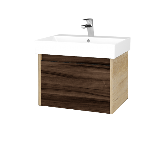 Umývadloá skrinka BONO SZZ 60 (umývadlo Glance) umývadlo Glance - D15 Nebraska - D06 Orech