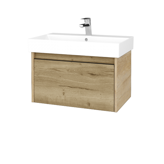 Umývadloá skrinka BONO SZZ 70 (umývadlo Glance) umývadlo Glance - D15 Nebraska - Úchytka T33 - čierna mat - D26 Ontario