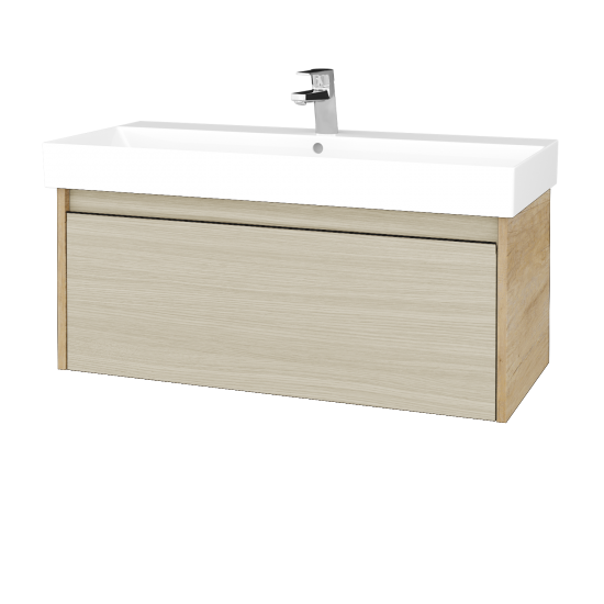 Umývadloá skrinka BONO SZZ 100 (umývadlo Glance) umývadlo Glance - D15 Nebraska - D04 Dub