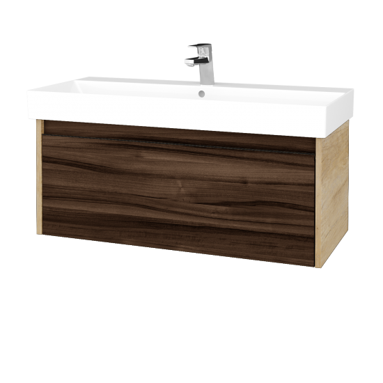 Umývadloá skrinka BONO SZZ 100 (umývadlo Glance) umývadlo Glance - D15 Nebraska - D06 Orech