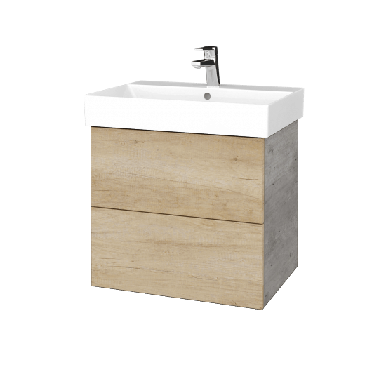 Umývadlo skrinka VARIANTE SZZ2 60 umývadlo Glance - D01 Betón - D15 Nebraska