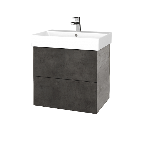 Umývadlo skrinka VARIANTE SZZ2 60 umývadlo Glance - D01 Betón - D16 Tmavý betón