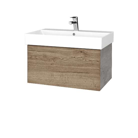 Umývadlová skrinka VARIANTE SZZ 70 umývadlo Glance - D01 Betón - D21 Tobacco