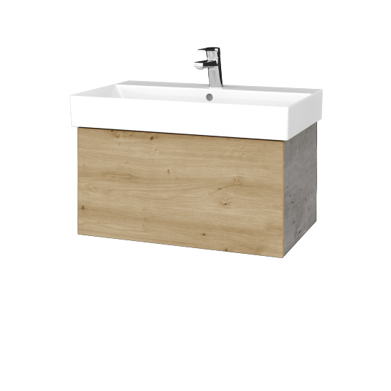 Umývadlová skrinka VARIANTE SZZ 70 umývadlo Glance - D01 Betón - D22 Karamel