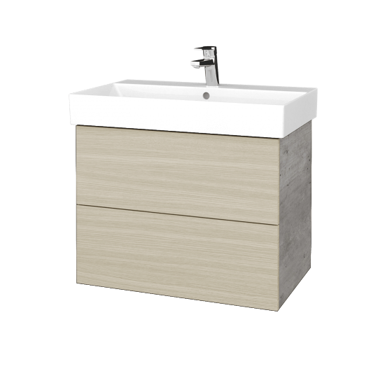 Umývadlová skrinka VARIANTE SZZ2 70 umývadlo Glance - D01 Betón - D04 Dub