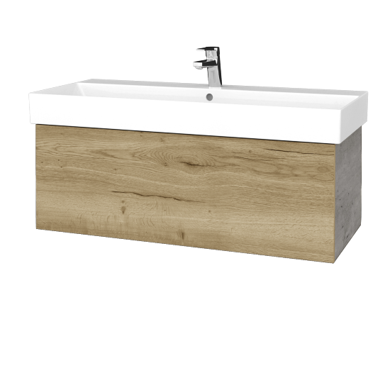 Umývadlová skrinka VARIANTE SZZ 100 umývadlo Glance - D01 Betón - D26 Ontario