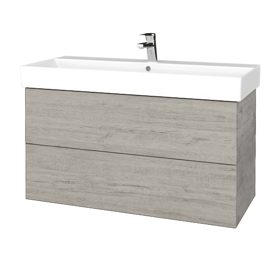 Umývadlová skrinka VARIANTE SZZ2 100 umývadlo Glance - D01 Betón - D05 Oregon