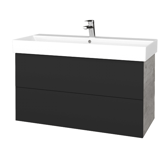 Umývadlová skrinka VARIANTE SZZ2 100 umývadlo Glance - D01 Betón - N03 Graphite