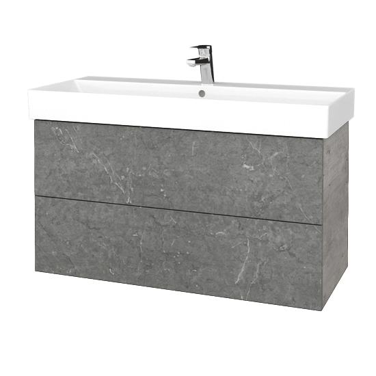 Umývadlová skrinka VARIANTE SZZ2 100 umývadlo Glance - D01 Betón - D20 Galaxy