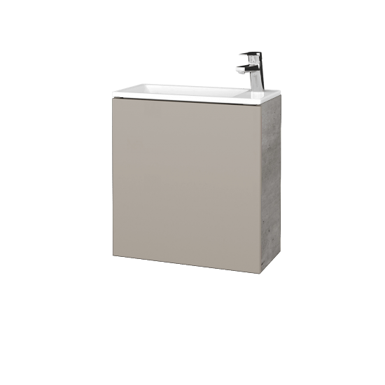 Kúpeľňová skrinka VARIANTE SZD 50 umývadlo Zoom - D01 Betón - N07 Stone - Levé