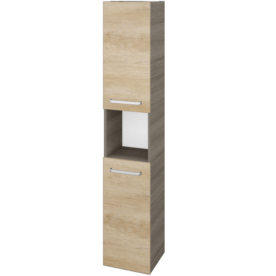 Vysoká skriňa DOS SVD2O 35  - D03 Cafe - Úchytka T01 - D15 Nebraska - Levé