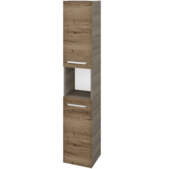 Vysoká skriňa DOS SVD2O 35  - D03 Cafe - Úchytka T01 - D21 Tobacco - Levé