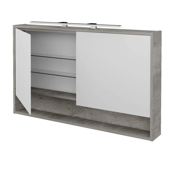 Dvojdverová zrkadlová skrinka FOCUS GA2OE 120  - D27 Cognac