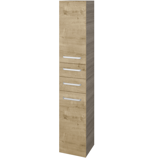 Vysoká skriňa s košom na bielizeň DOS SVD2Z2K 35  - D03 Cafe - Úchytka T01 - D09 Arlington - Levé