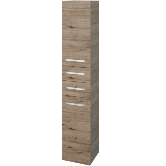 Vysoká skriňa s košom na bielizeň DOS SVD2Z2K 35  - D03 Cafe - Úchytka T01 - D23 Herkules - Levé